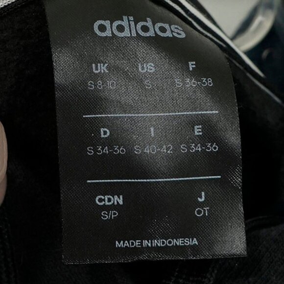 Adidas Black Three Stripe Hoodie Minimalist Street Wear Athletic Pullover Top - Picture 8 of 10